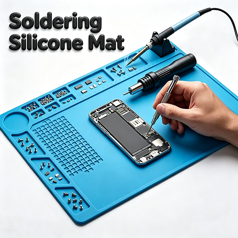 Home Automation System Diy - Silikon-Reparaturmatte, Wärmeisolierende Lötstation-Matte, Leiterplatten-Lötmatte, Hitzebeständig für